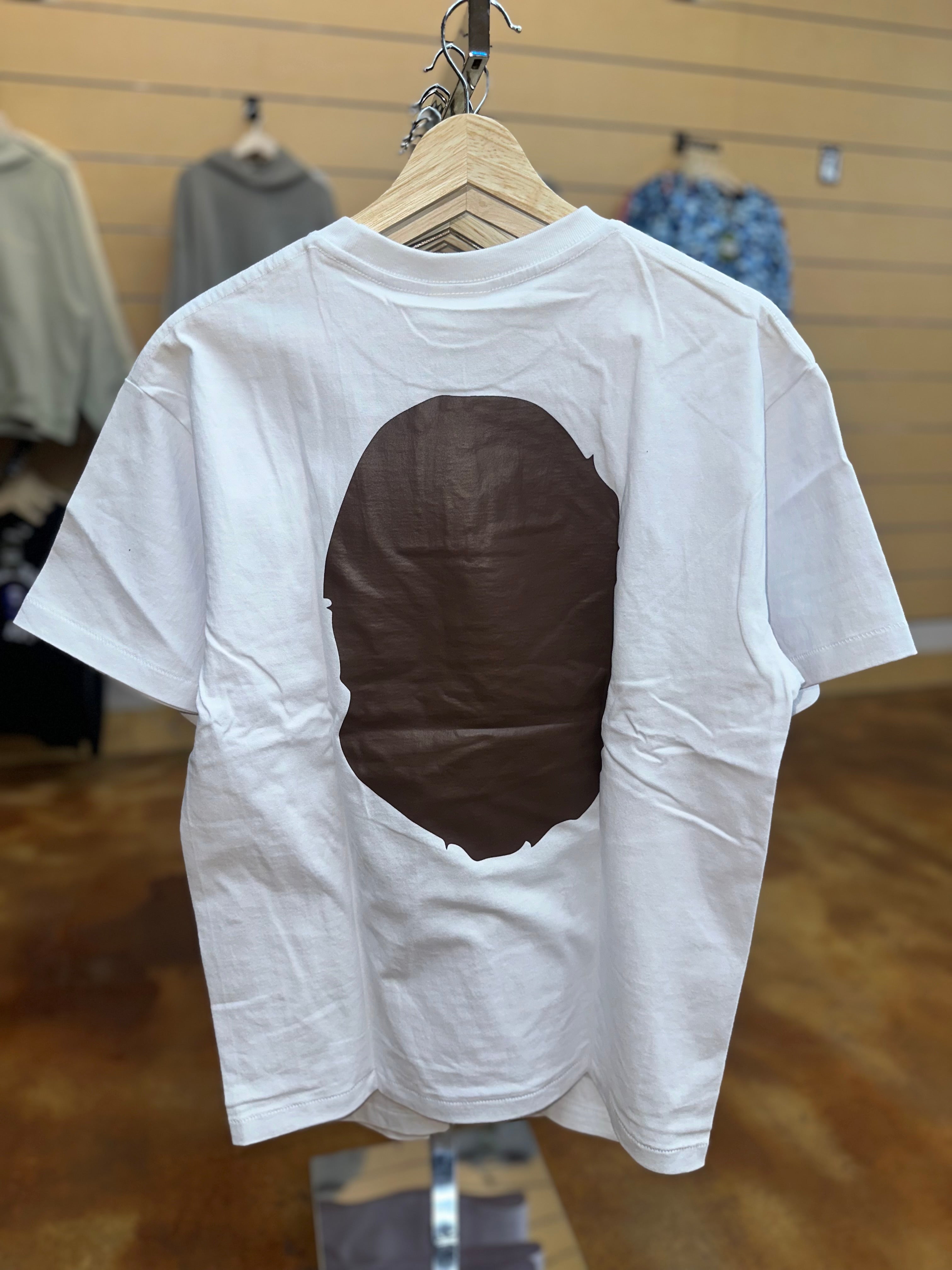 BAPE TEE WHITE BROWN APE