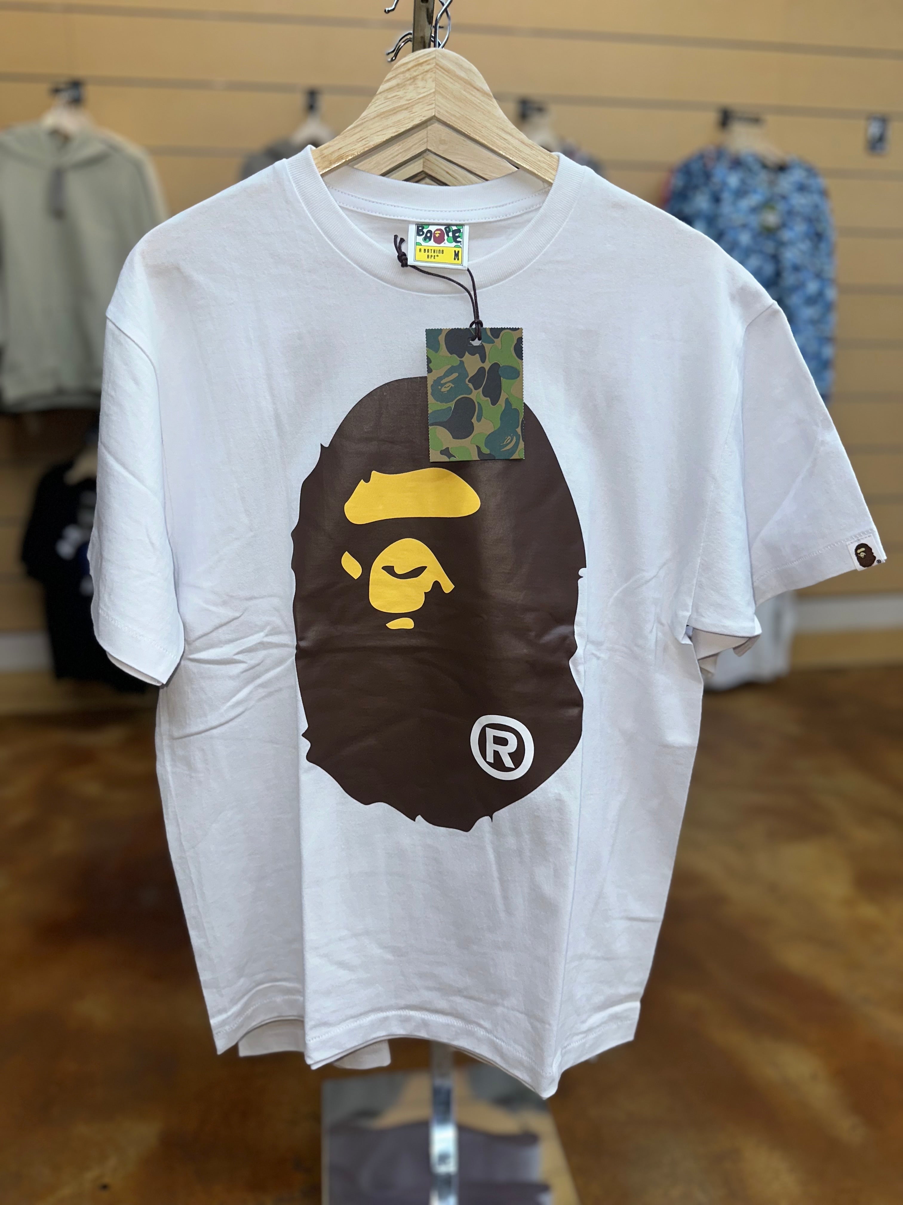 BAPE TEE WHITE BROWN APE