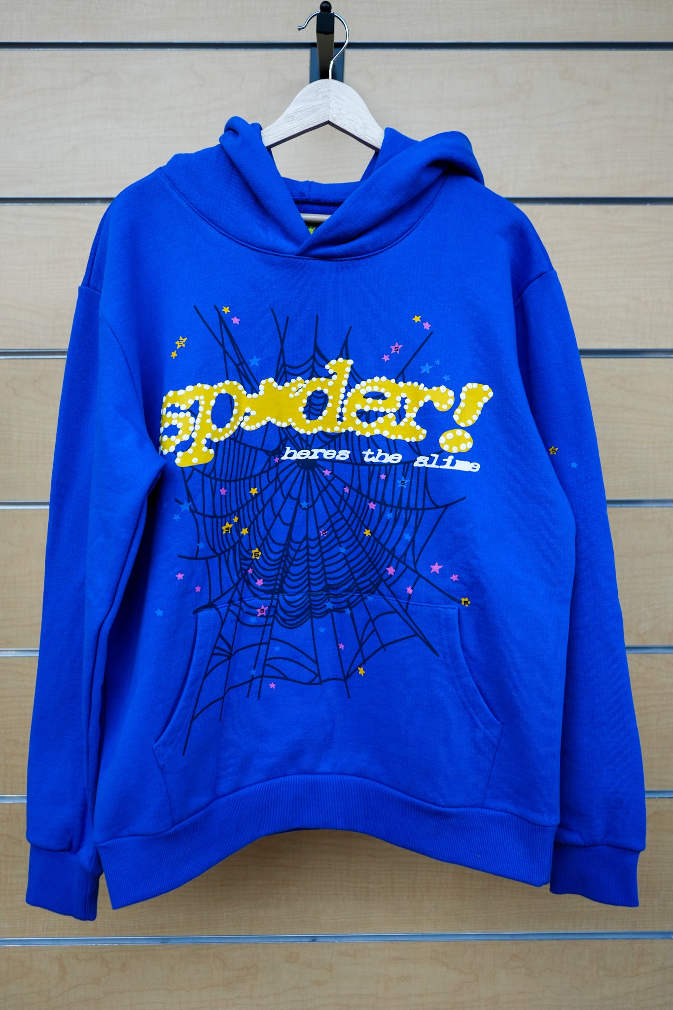 SP5DER HOODIE BLUE - Main Image