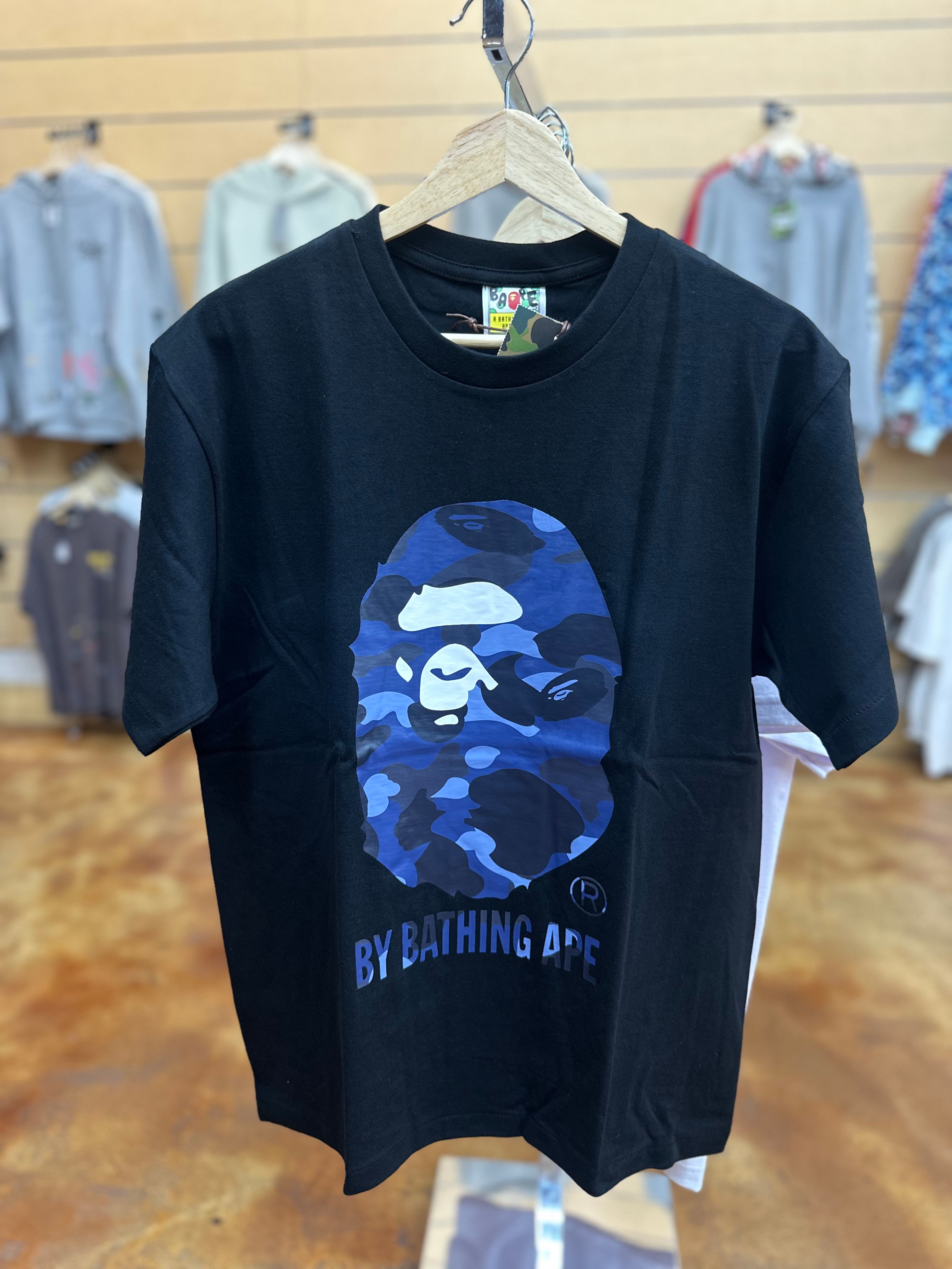 BAPE TEE BLACK NAVY APE