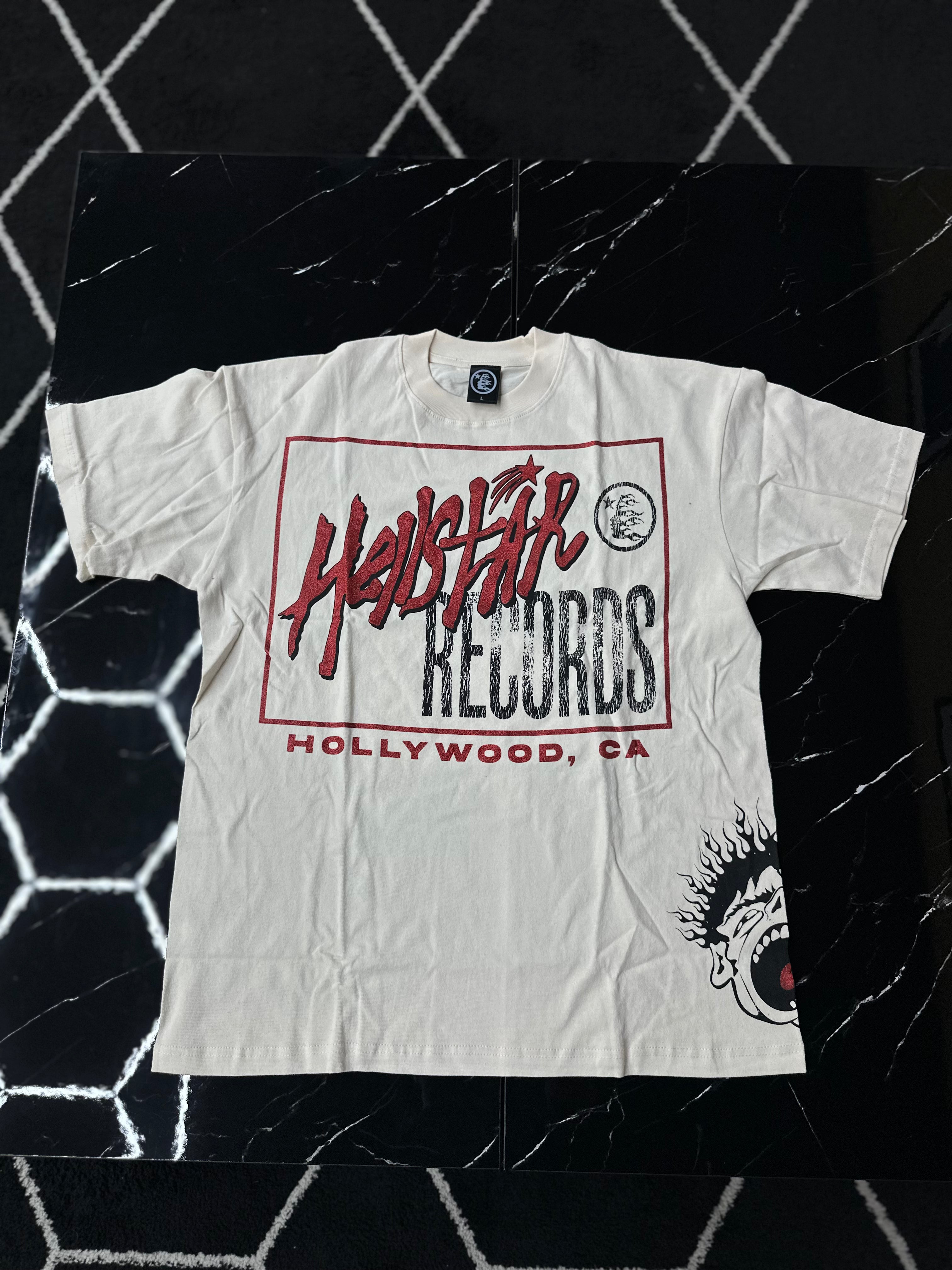 HELLSTAR RECORDS CREAM TEE