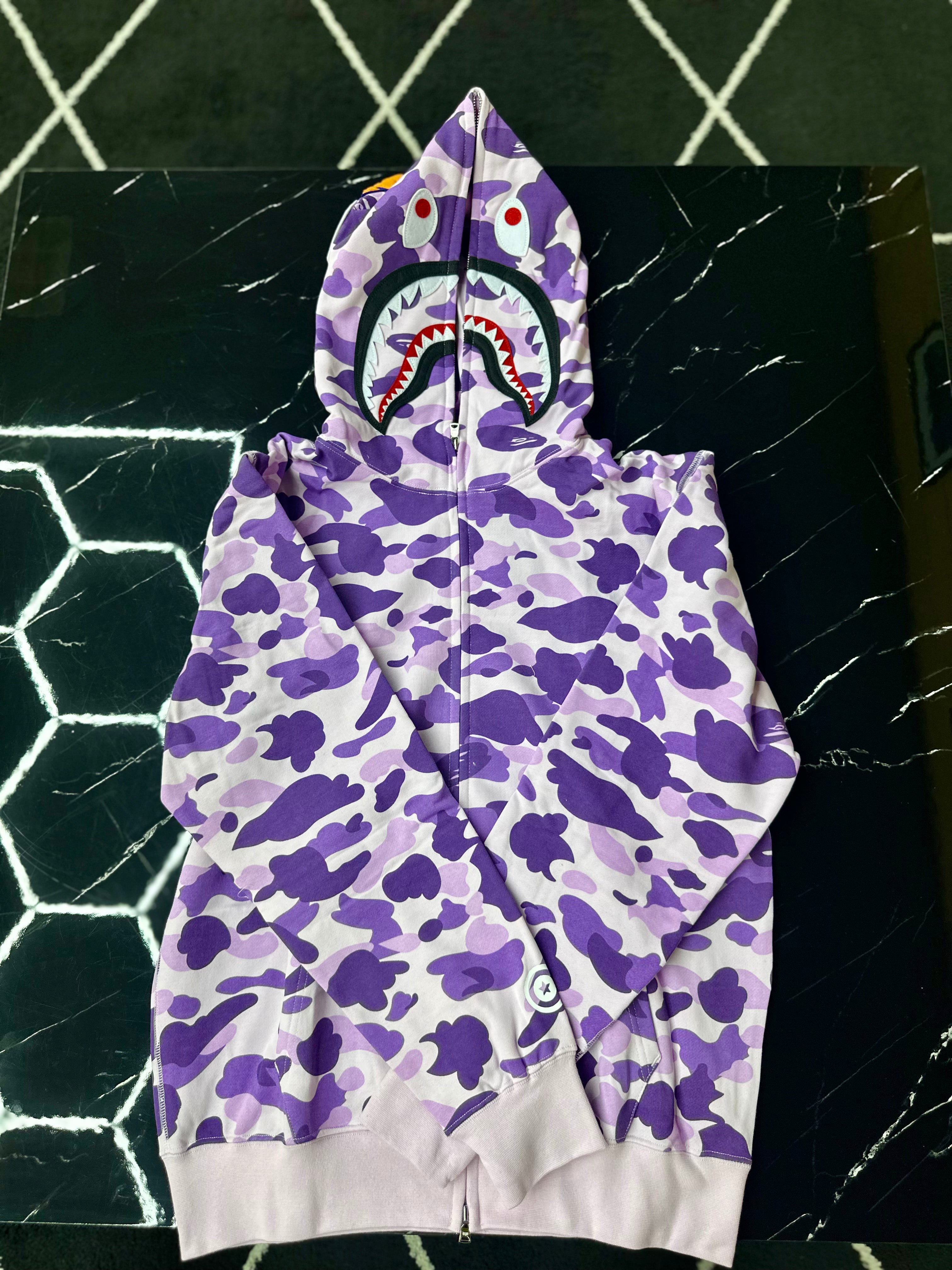 BAPE HOODIE LIGHT PURPLE