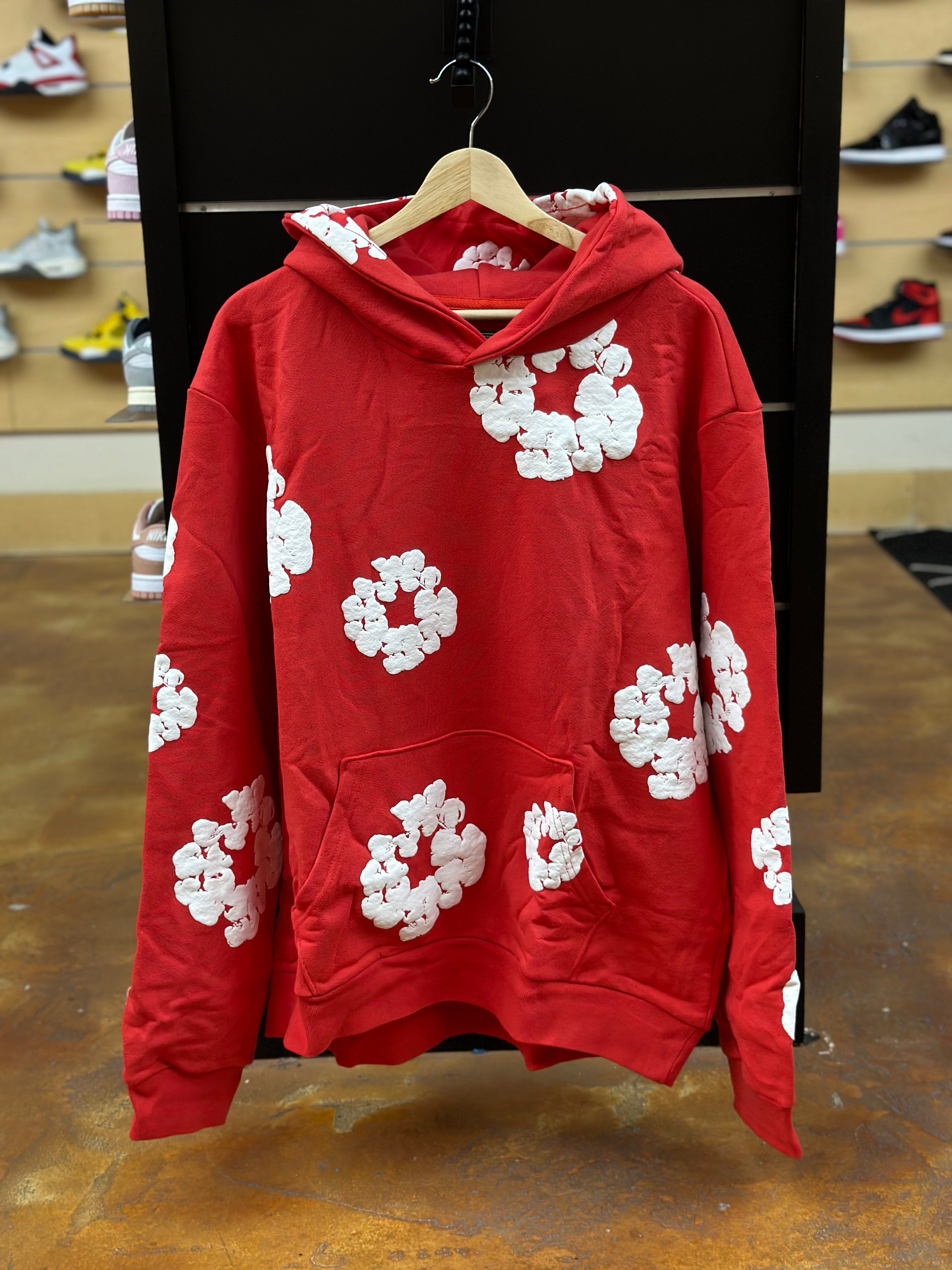 DENIM TEARS THE COTTON WREATH HOODIE RED
