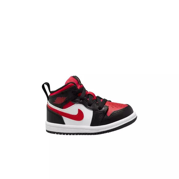 Jordan mid 1 black red sales